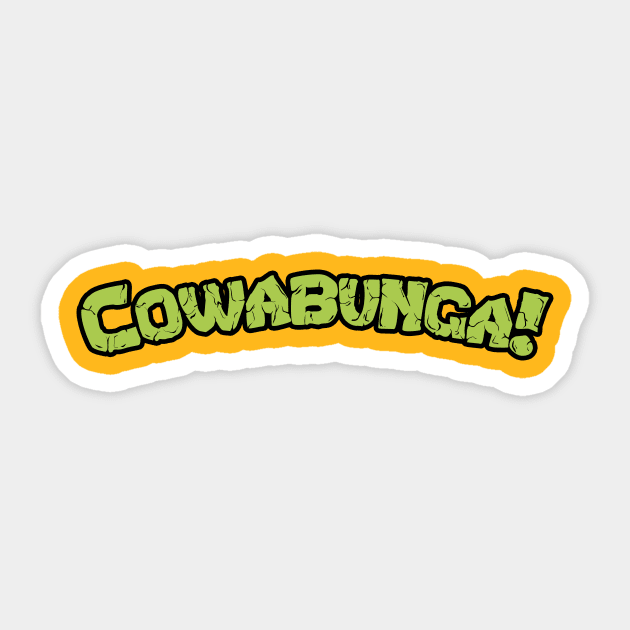 Cowabunga ninja turtles sticker teepublic